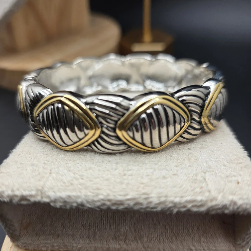 Elegant Silver and Gold Women's Bracelet (2293)
